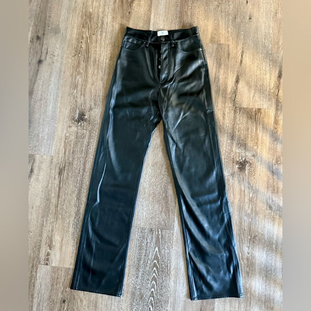 Anine Bing Kat Faux Leather Pants Sz 36